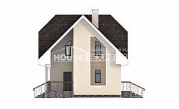 125-001-Л Проект двухэтажного дома с мансардным этажом, простой домик из теплоблока Улан-Удэ, House Expert