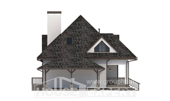 110-002-Л Проект двухэтажного дома мансардный этаж, гараж, уютный домик из арболита Гусиноозерск, House Expert