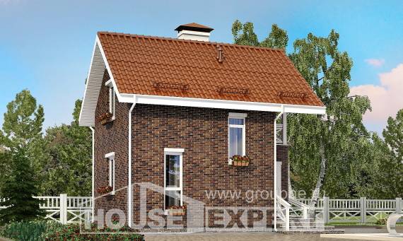 045-001-Л Проект двухэтажного дома с мансардой, красивый коттедж из пеноблока Улан-Удэ, House Expert