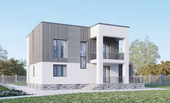 150-017-П Проект двухэтажного дома, экономичный домик из твинблока Гусиноозерск | Проекты домов от House Expert