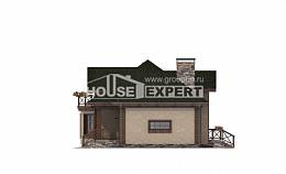 180-010-П Проект двухэтажного дома с мансардным этажом, гараж, просторный домик из пеноблока Гусиноозерск, House Expert