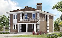 185-002-П Проект двухэтажного дома, экономичный дом из газосиликатных блоков Северобайкальск, House Expert