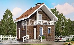 045-001-Л Проект двухэтажного дома с мансардным этажом, уютный загородный дом из керамзитобетонных блоков Северобайкальск, House Expert