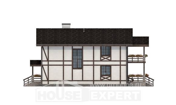 250-002-Л Проект двухэтажного дома с мансардным этажом, гараж, современный загородный дом из кирпича Улан-Удэ, House Expert