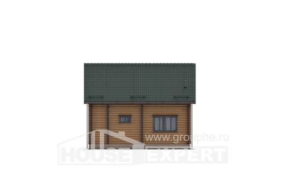 080-003-П Проект двухэтажного дома с мансардой, доступный дом из бревен Улан-Удэ, House Expert