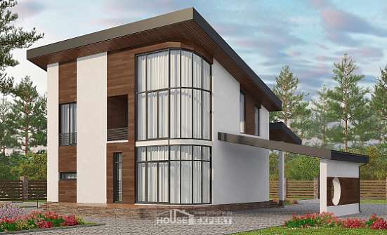 230-001-П Проект двухэтажного дома с мансардой, простой загородный дом из кирпича, Северобайкальск