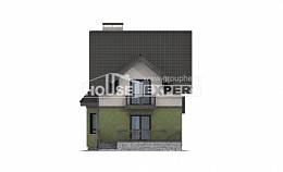 120-003-П Проект двухэтажного дома с мансардным этажом, недорогой домик из бризолита Северобайкальск, House Expert