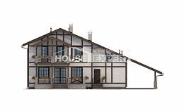 250-002-Л Проект двухэтажного дома с мансардой и гаражом, красивый коттедж из кирпича Гусиноозерск, House Expert