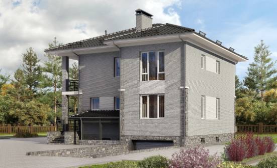 275-004-П Проект трехэтажного дома, гараж, уютный домик из кирпича Гусиноозерск | Проекты домов от House Expert