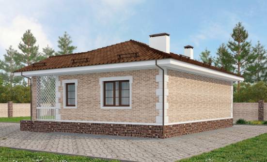 065-002-П Проект бани из кирпича Северобайкальск | Проекты домов от House Expert