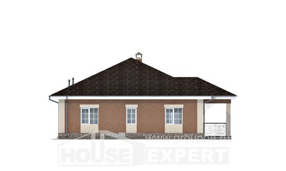 100-004-П Проект одноэтажного дома, современный коттедж из газобетона, Гусиноозерск