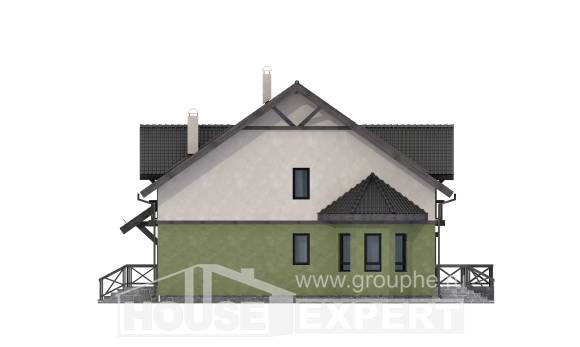 120-003-П Проект двухэтажного дома с мансардным этажом, простой загородный дом из пеноблока Гусиноозерск, House Expert