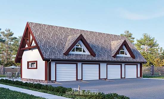 145-002-Л Проект гаража из арболита Гусиноозерск | Проекты домов от House Expert