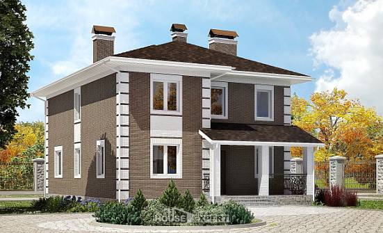 185-002-П Проект двухэтажного дома, современный загородный дом из керамзитобетонных блоков, Гусиноозерск