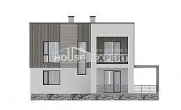 150-017-П Проект двухэтажного дома, уютный загородный дом из твинблока Северобайкальск, House Expert