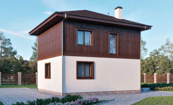100-006-Л Проект двухэтажного дома, бюджетный домик из керамзитобетонных блоков, Гусиноозерск