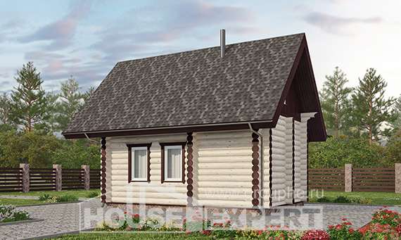 035-001-Л Проект бани из бревен Северобайкальск, House Expert