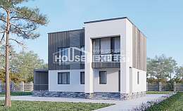 150-017-П Проект двухэтажного дома, экономичный коттедж из керамзитобетонных блоков, Улан-Удэ