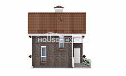 045-001-Л Проект двухэтажного дома мансардой, современный загородный дом из бризолита Северобайкальск, House Expert