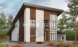 230-001-П Проект двухэтажного дома мансардный этаж, уютный домик из кирпича Гусиноозерск, House Expert