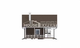 080-001-П Проект двухэтажного дома с мансардой, недорогой загородный дом из дерева Гусиноозерск, House Expert